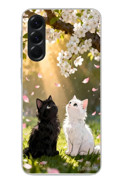 Le Balvo Samsung Galaxy A56 Uyumlu İlkbahar Kedileri Baskılı Silikon Kılıf ürün görseli 1