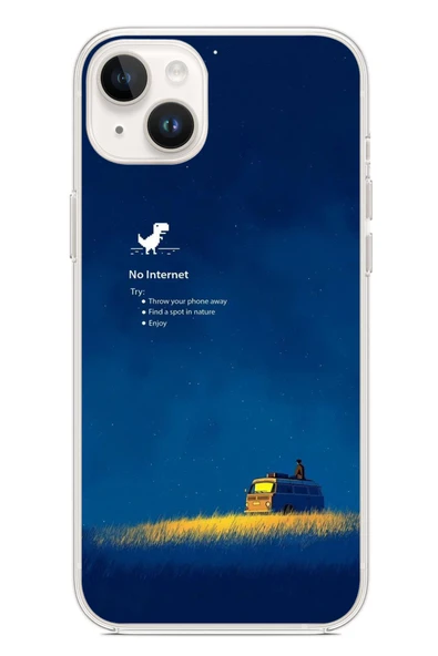 Le Balvo İphone 14 Plus Uyumlu İnternet Yok Baskılı Silikon Kılıf ürün görseli 1