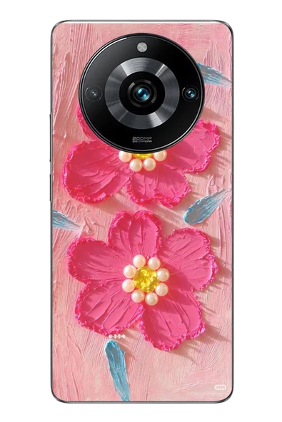 Le Balvo Realme 11 Pro Uyumlu İnci Çiçekler Baskılı Silikon Kılıf ürün görseli 1