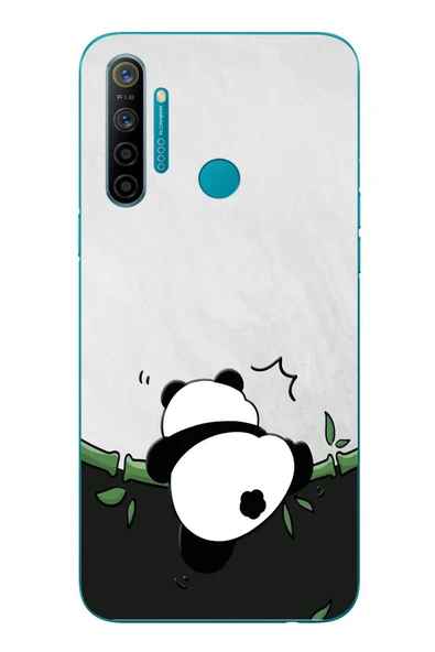 Le Balvo Realme 5i Uyumlu Bambuya Çıkan Panda Baskılı Silikon Kılıf ürün görseli 1