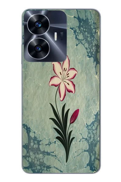 Le Balvo Realme C55 Uyumlu Çiçek Deseni Baskılı Silikon Kılıf ürün görseli 1