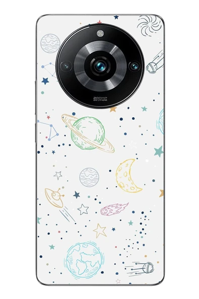 Le Balvo Realme 11 Pro Uyumlu Uzay Yolculuğu Baskılı Silikon Kılıf ürün görseli 1