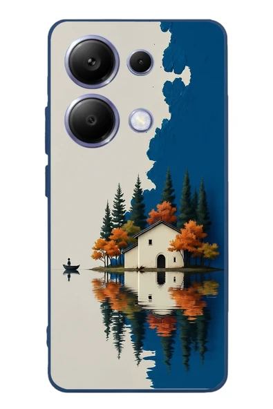 Le Balvo Poco X7 Pro Uyumlu Sonbahar Evi Baskılı Silikon Kılıf ürün görseli 1