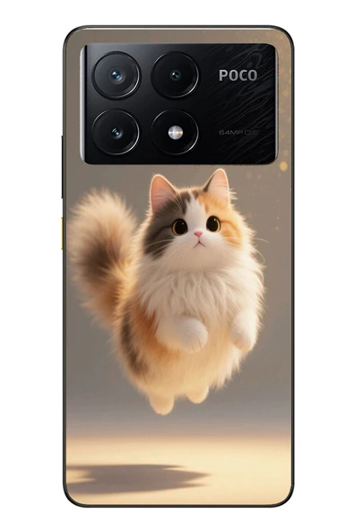 Le Balvo Poco X6 Pro Uyumlu Zıplayan Kedi Baskılı Silikon Kılıf ürün görseli 1