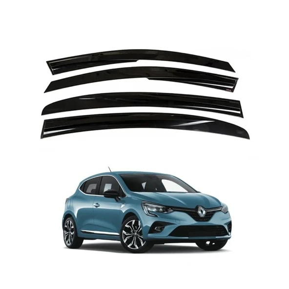 Mega Oto Market Sunpleks Siyah Krom Cam Rüzgarlığı Renault Clio 5 2020-2024 ile uyumlu ürün görseli 1