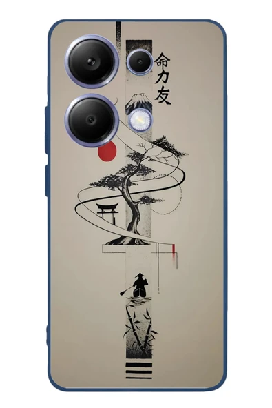 Le Balvo Poco X7 Pro Uyumlu Japon Felsefesi Baskılı Silikon Kılıf ürün görseli 1