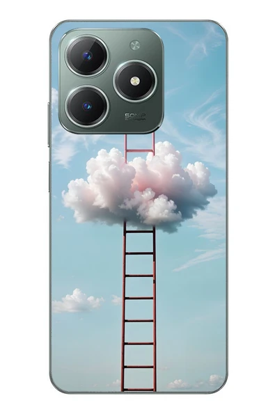 Le Balvo Realme C61 Uyumlu Buluta Çıkan Merdiven Baskılı Silikon Kılıf ürün görseli 1