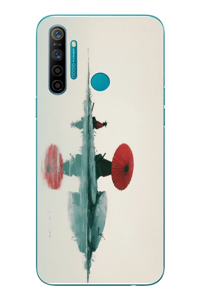 Le Balvo Realme 5i Uyumlu Japon Şemsiyesi Baskılı Silikon Kılıf ürün görseli 1