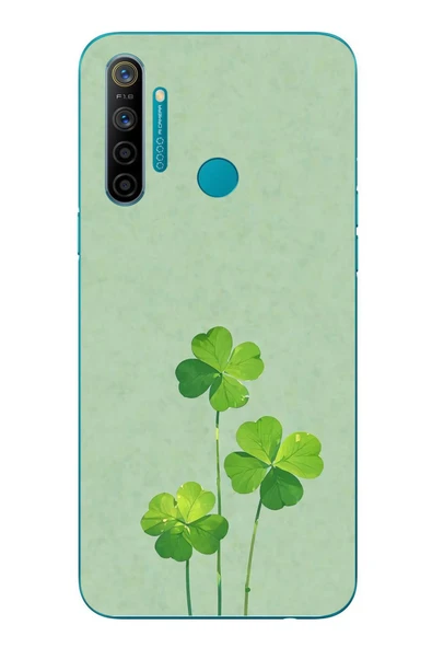 Le Balvo Realme 5i Uyumlu Üçlü Yonca Baskılı Silikon Kılıf ürün görseli 1