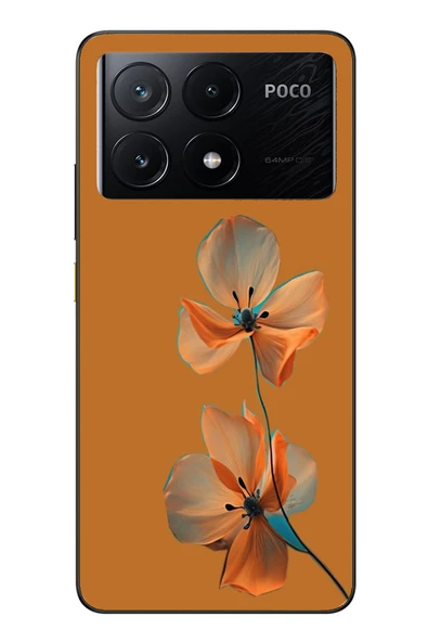 Le Balvo Poco X6 Pro Uyumlu Hibüskus Çiçeği Baskılı Silikon Kılıf ürün görseli 1