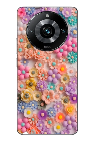 Le Balvo Realme 11 Pro Uyumlu Çiçek Bükleleri Baskılı Silikon Kılıf ürün görseli 1