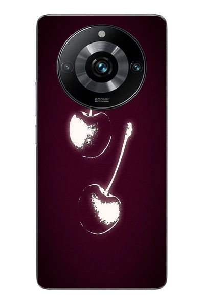 Le Balvo Realme 11 Pro Uyumlu İki Kiraz Baskılı Silikon Kılıf ürün görseli 1