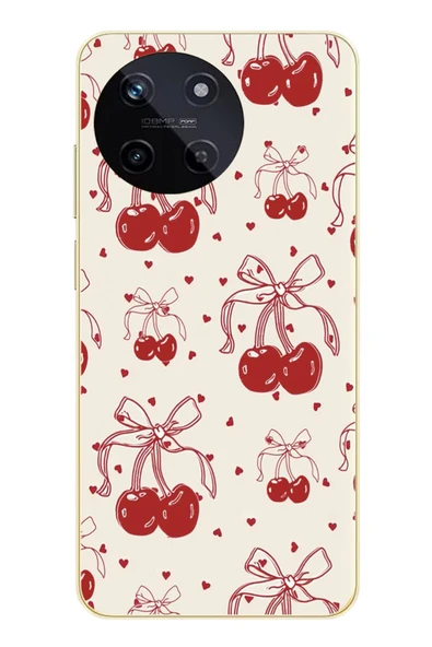 Le Balvo Realme 11 4G Uyumlu Kiraz Bukleleri Baskılı Silikon Kılıf ürün görseli 1
