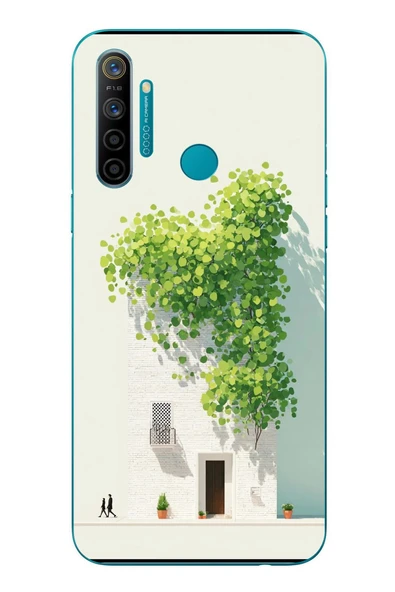 Le Balvo Realme 5i Uyumlu Sarmaşıklı Ev Baskılı Silikon Kılıf ürün görseli 1