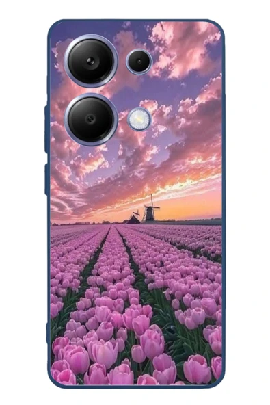 Le Balvo Poco X7 Pro Uyumlu Lale Bahçesi Baskılı Silikon Kılıf ürün görseli 1