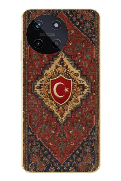 Le Balvo Realme 11 4G Uyumlu Türkiye Bayraklı Halı Baskılı Silikon Kılıf ürün görseli 1
