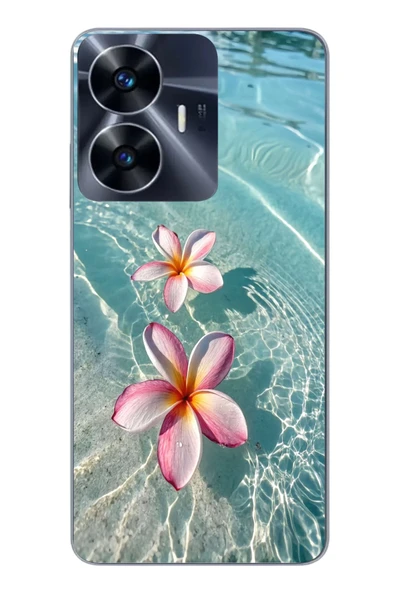 Le Balvo Realme C55 Uyumlu Denizde Çiçekler Baskılı Silikon Kılıf ürün görseli 1