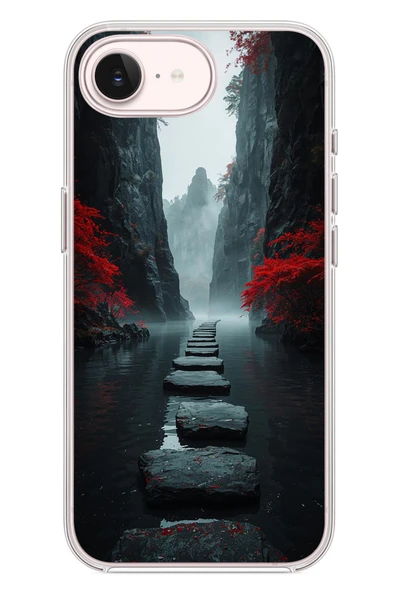 Le Balvo İphone 17e Uyumlu Karanlık Yolu Baskılı Silikon Kılıf ürün görseli 1