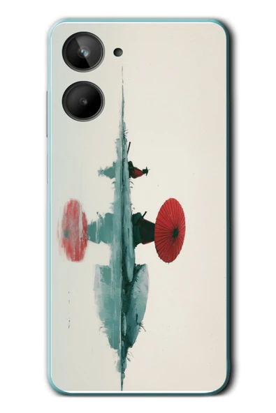 Le Balvo Realme 10 4G Uyumlu Japon Şemsiyesi Baskılı Silikon Kılıf ürün görseli 1