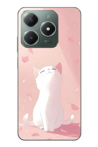 Le Balvo Realme C61 Uyumlu Minnoş Kedi Baskılı Silikon Kılıf ürün görseli 1