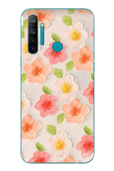 Le Balvo Realme 5i Uyumlu Güzel Papatyalar Baskılı Silikon Kılıf ürün görseli 1