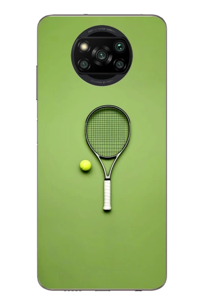 Le Balvo Poco X3 Uyumlu Tenis Raketi Baskılı Silikon Kılıf ürün görseli 1