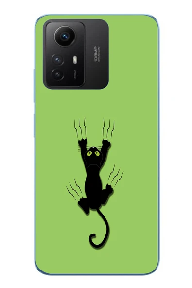 Le Balvo Redmi Note 12S Uyumlu Tutunan Kedi Baskılı Silikon Kılıf ürün görseli 1