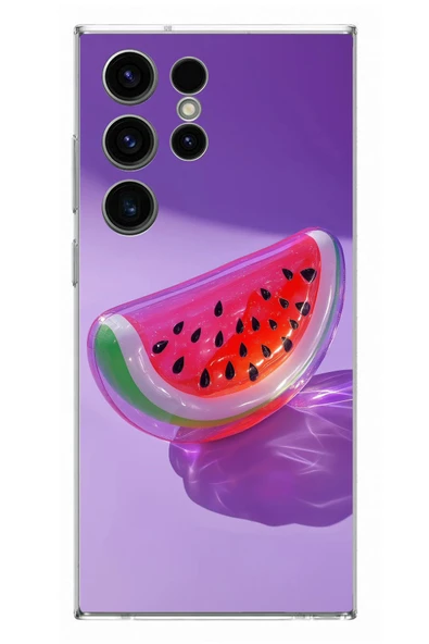 Le Balvo Samsung Galaxy S23 Ultra Uyumlu Karpuz Jelibon Baskılı Silikon Kılıf ürün görseli 1