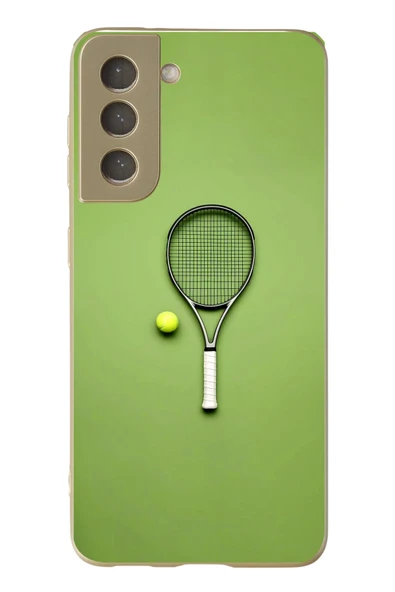 Le Balvo Samsung Galaxy S21 FE Uyumlu Tenis Raketi Baskılı Silikon Kılıf ürün görseli 1