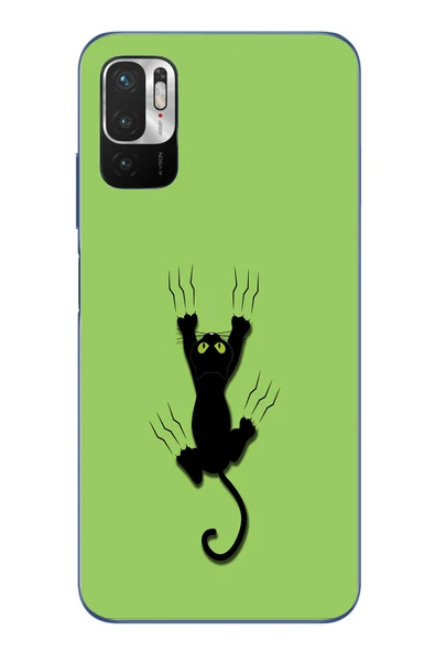Le Balvo Redmi Note 10 5G Uyumlu Tutunan Kedi Baskılı Silikon Kılıf ürün görseli 1