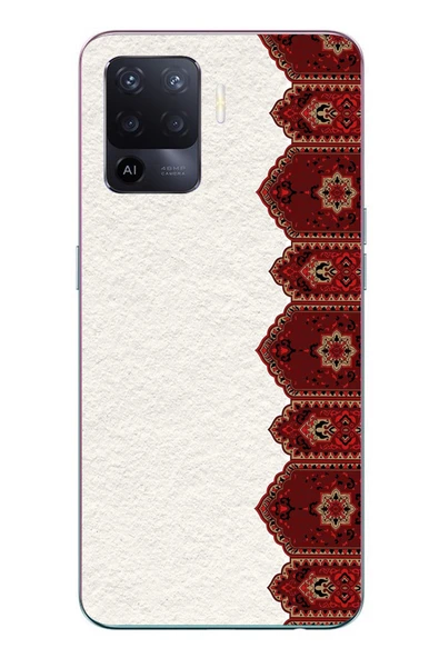 Le Balvo Oppo Reno 5 Lite Uyumlu Halı Köşesi Baskılı Silikon Kılıf ürün görseli 1
