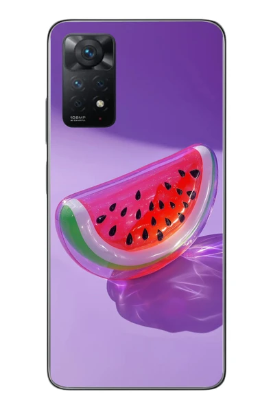 Le Balvo Redmi Note 11 Pro 4G Uyumlu Karpuz Jelibon Baskılı Silikon Kılıf ürün görseli 1