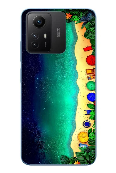 Le Balvo Redmi Note 12S Uyumlu Tatil Kumsal Gecesi Baskılı Silikon Kılıf ürün görseli 1