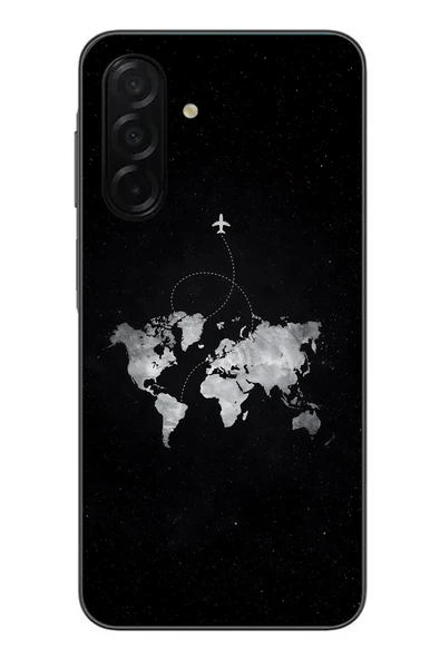 Le Balvo Samsung Galaxy A26 Uyumlu Dünya Haritası Uçuş Baskılı Silikon Kılıf ürün görseli 1