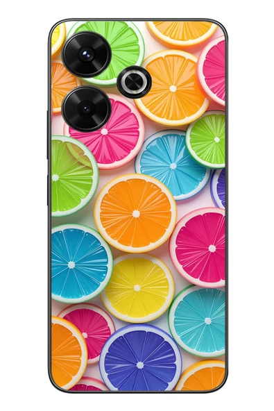 Le Balvo Redmi 13 Uyumlu Renkli Lime Dilimler Baskılı Silikon Kılıf ürün görseli 1