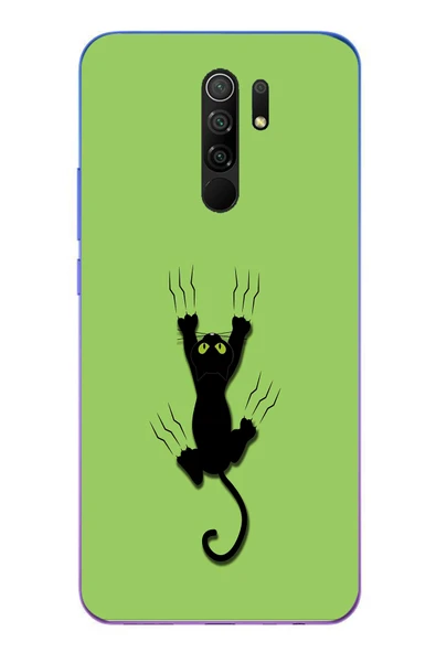 Le Balvo Redmi 9 Uyumlu Tutunan Kedi Baskılı Silikon Kılıf ürün görseli 1