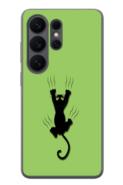 Le Balvo Samsung Galaxy S26 Ultra Uyumlu Tutunan Kedi Baskılı Silikon Kılıf ürün görseli 1