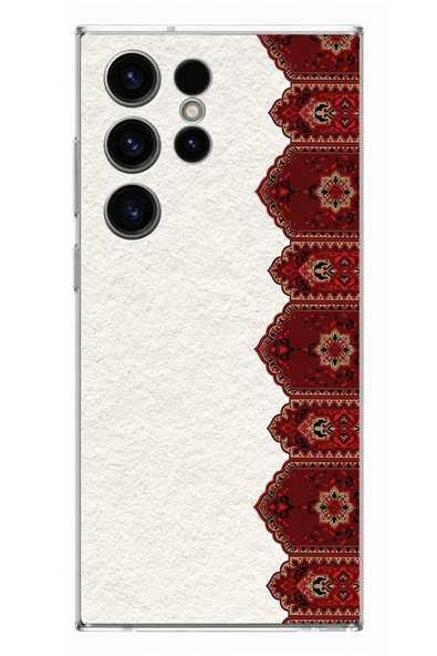 Le Balvo Samsung Galaxy S23 Ultra Uyumlu Halı Köşesi Baskılı Silikon Kılıf ürün görseli 1