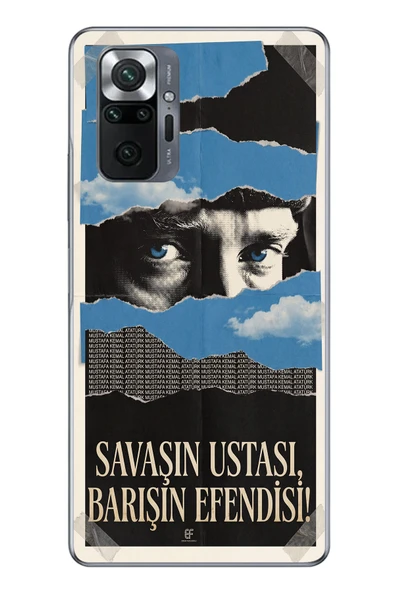Le Balvo Redmi Note 10 Uyumlu Savaşın Ustası Atatürk Baskılı Silikon Kılıf ürün görseli 1