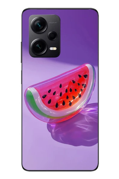 Le Balvo Redmi Note 12 Pro Plus Uyumlu Karpuz Jelibon Baskılı Silikon Kılıf ürün görseli 1
