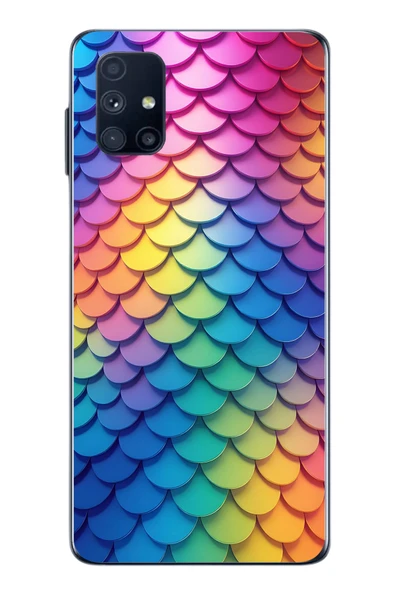 Le Balvo Samsung Galaxy M51 Uyumlu Gökkuşağı Renkleri Baskılı Silikon Kılıf ürün görseli 1