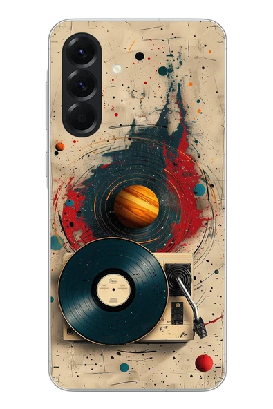 Le Balvo Samsung Galaxy A56 Uyumlu Plak Gezegeni Baskılı Silikon Kılıf ürün görseli 1