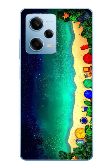 Le Balvo Redmi Note 12 Pro 5G Uyumlu Tatil Kumsal Gecesi Baskılı Silikon Kılıf ürün görseli 1