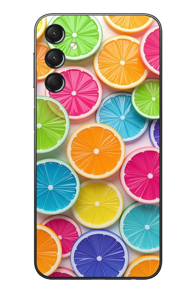 Le Balvo Samsung Galaxy A24 Uyumlu Renkli Lime Dilimler Baskılı Silikon Kılıf ürün görseli 1