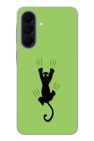 Le Balvo Samsung Galaxy A57 Uyumlu Tutunan Kedi Baskılı Silikon Kılıf ürün görseli 1