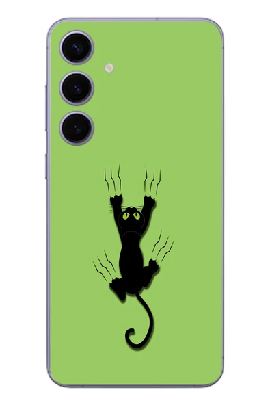 Le Balvo Samsung Galaxy S24 Plus Uyumlu Tutunan Kedi Baskılı Silikon Kılıf ürün görseli 1