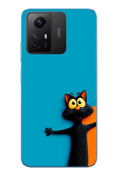 Le Balvo Redmi Note 12S Uyumlu Kedi Uyarısı Baskılı Silikon Kılıf ürün görseli 1