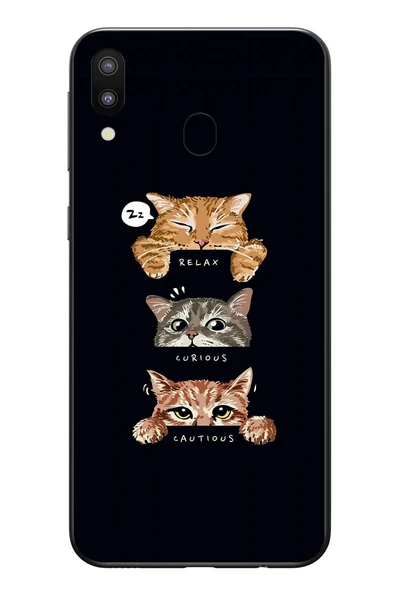 Le Balvo Samsung Galaxy M31 Uyumlu Kedi Halleri Baskılı Silikon Kılıf ürün görseli 1