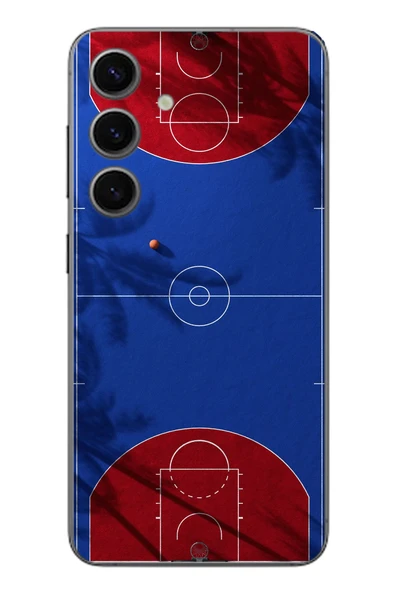 Le Balvo Samsung Galaxy S24 Uyumlu Basketbol Sahası Baskılı Silikon Kılıf ürün görseli 1