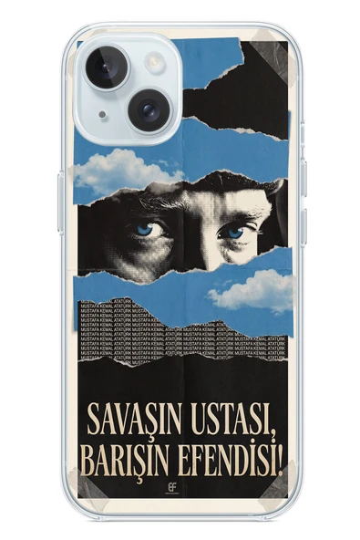 Le Balvo İphone 15 Uyumlu Savaşın Ustası Atatürk Baskılı Silikon Kılıf ürün görseli 1